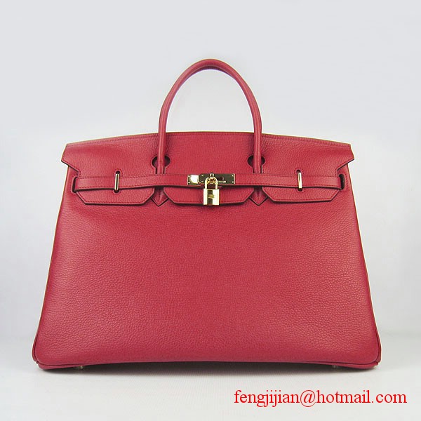 Hermes Birkin 40cm Togo Bag Red 6099